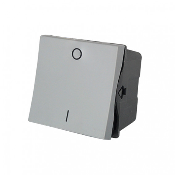 Modulo Interruptor Bipolar Simples Grande - Pial Plus + Cinza